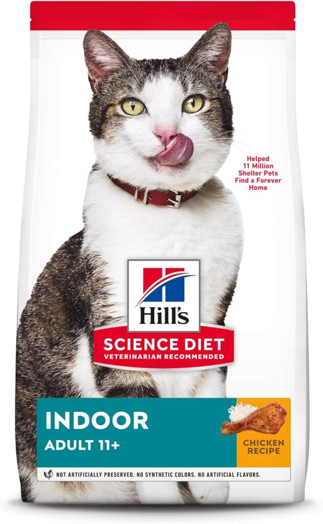 Hills Science Diet Dry Cat Food, Adult 11+, Indoor, Chicken Recipe, 3.5 lb. Bag