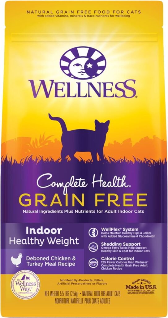 Wellness Natural Pet Food Complete Health Grain Free Senior Dry Cat Food, 5 Pound Bag